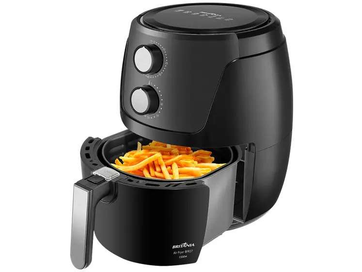 Fritadeira Elétrica sem Óleo/Air Fryer Britânia BFR37 Preta com Timer 4,2L